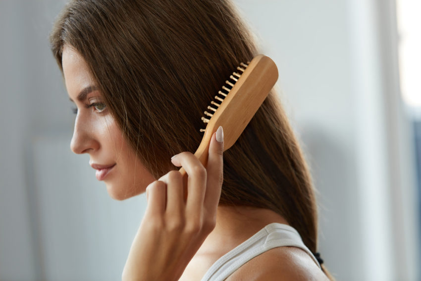 woman hair brush